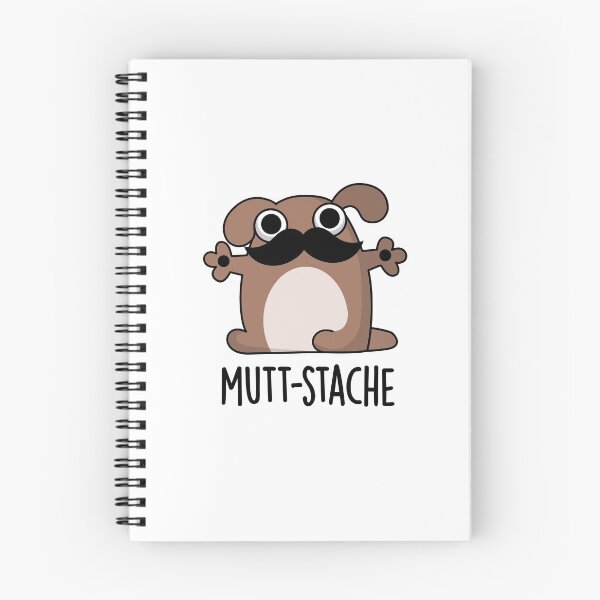Item preview, Mutt-stache Funny Dog Moustache Puns  designed and sold by punnybone.