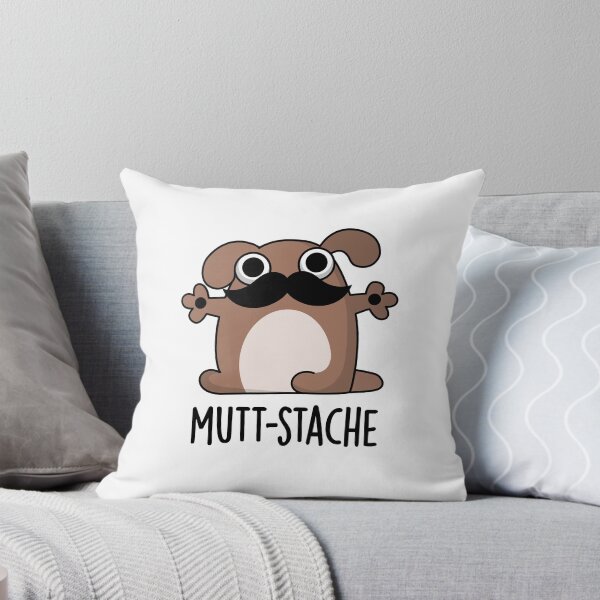 Item preview, Mutt-stache Funny Dog Moustache Puns  designed and sold by punnybone.