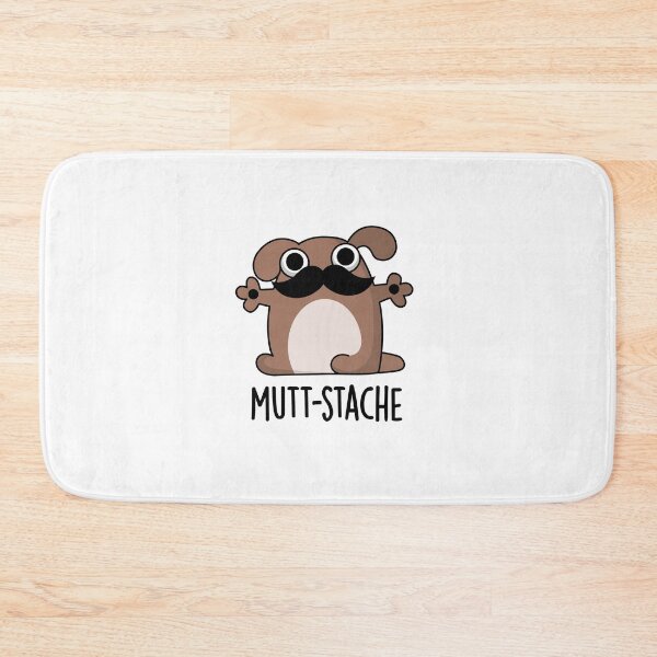 Item preview, Mutt-stache Funny Dog Moustache Puns  designed and sold by punnybone.