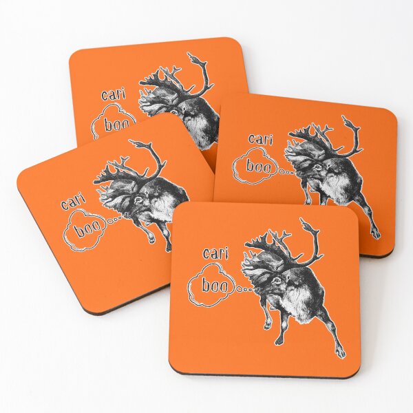 Item preview, CariBoo Funny Vintage Boo Caribou Reindeer Halloween Design designed and sold by BeeZBeez.