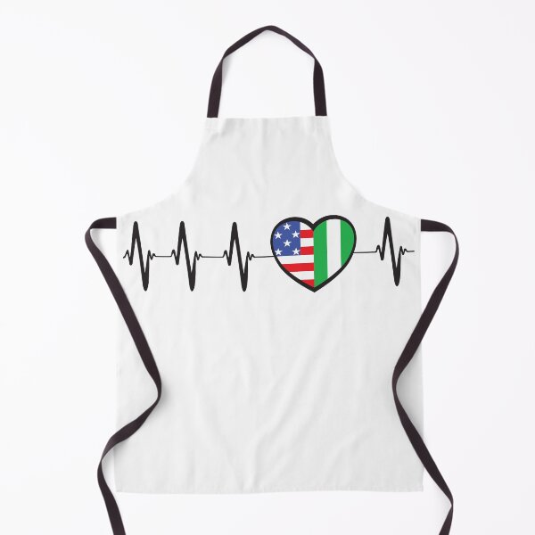 Item preview, USA and Nigerian flag heartbeat EKG hear line- Proud Nigeria roots designed and sold by pablomendoza.