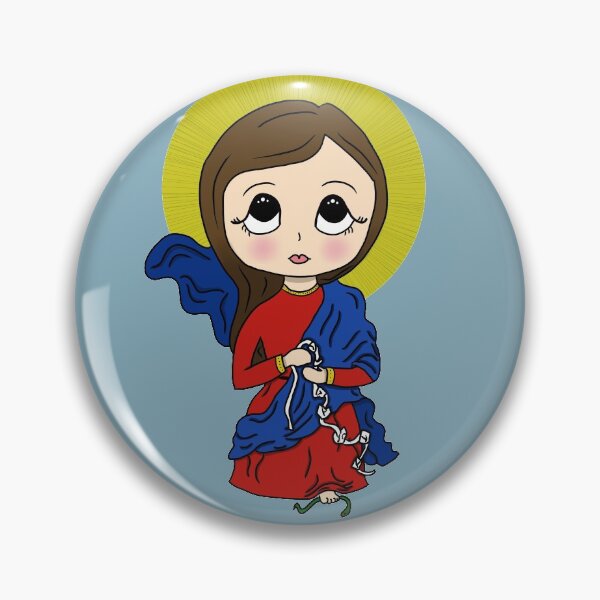 Item preview, Mother Mary, Undoer of Knots : Cute Anime Chibi of the Catholic Saint  designed and sold by TheCatholicLady.
