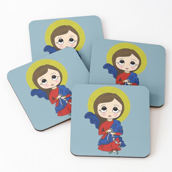 Item preview, Mother Mary, Undoer of Knots : Cute Anime Chibi of the Catholic Saint  designed and sold by TheCatholicLady.