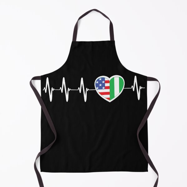 Item preview, USA Nigerian flag heartbeat EKG hear line- Proud Nigeria roots designed and sold by pablomendoza.