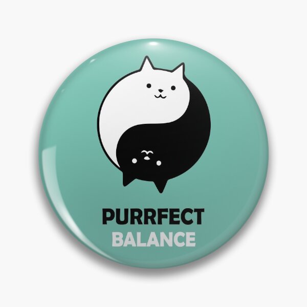Item preview, Purrfect Balance, Yin Yang, Balancing Cats designed and sold by notasimp.