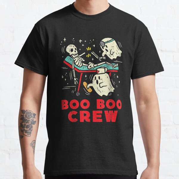 Boo Boo Crew Ghost Skeleton Nurse Halloween  Classic T-Shirt