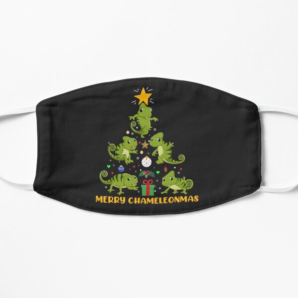 Merry Chameleonmas Christmas Tree Flat Mask
