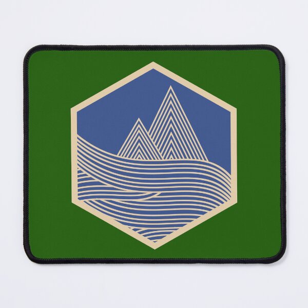 Item preview, PNW Hexagon - Tan on Blue designed and sold by samvschantz.