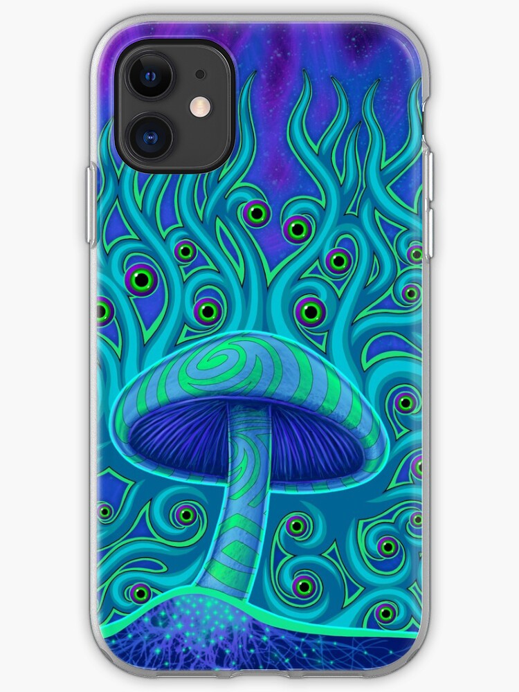 Mushroom Blue Green Pattern iPhone 11 case Mushroom Blue Green Pattern iPhone 11 case