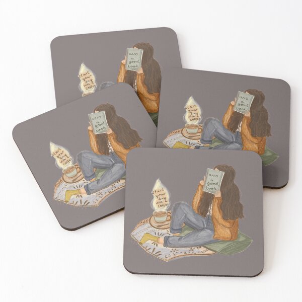 Item preview, Start your day with coffee and a good book designed and sold by mikimari.