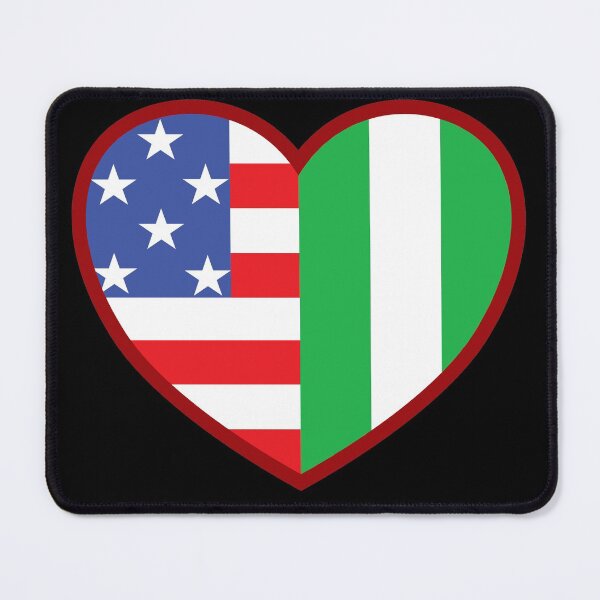 Item preview, My USA and Nigerian flag heart - Proud Nigeria roots designed and sold by pablomendoza.