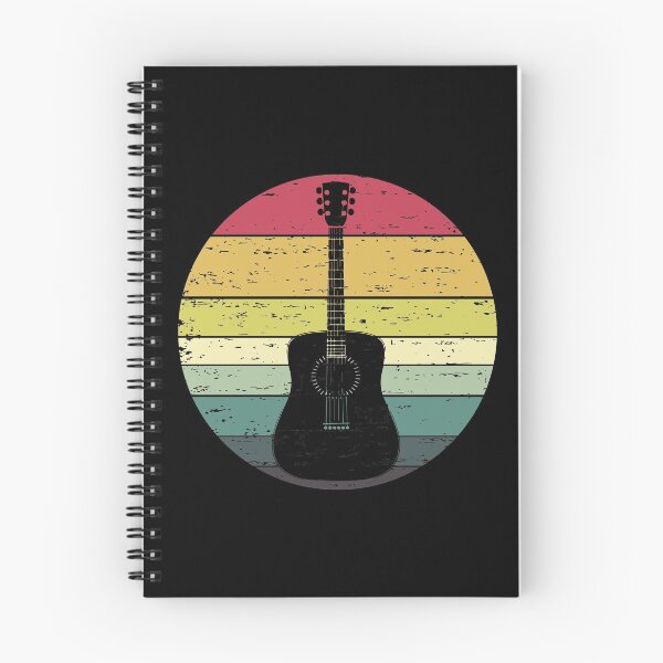 Item preview, Retro Sunset Guitar Distressed Retro Rainbow Colors designed and sold by Ebayson74.