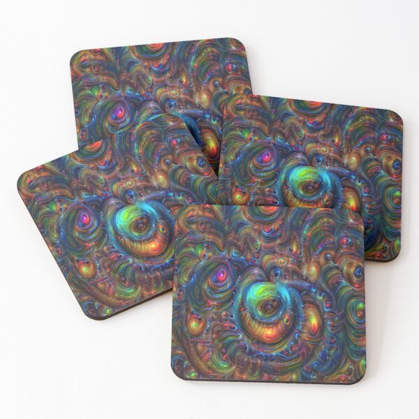 Item preview,  rainbow rings spiral psychedelic energy design designed and sold by BelAnnGrey.