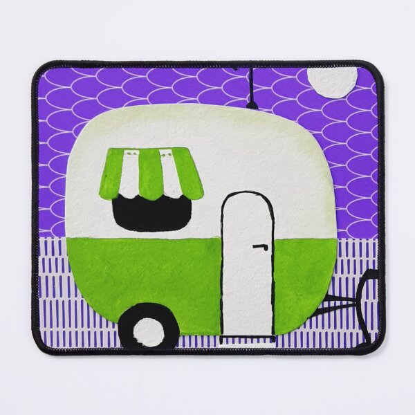 Item preview, Little green van in a purple world designed and sold by SueHolmArt.