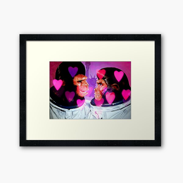Planet Of The Love Apes Framed Art Print