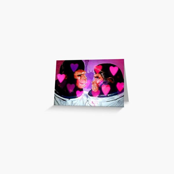 Planet Of The Love Apes Greeting Card