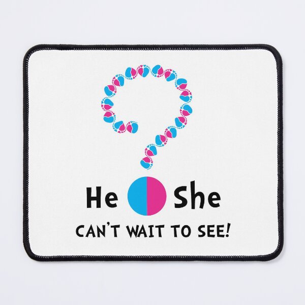 Item preview, Gender reveal question mark  with baby feet and heart designed and sold by sashica.