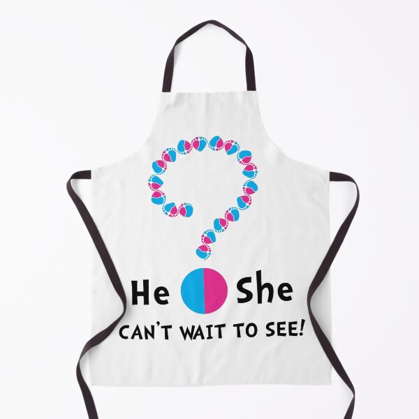 Item preview, Gender reveal question mark  with baby feet and heart designed and sold by sashica.