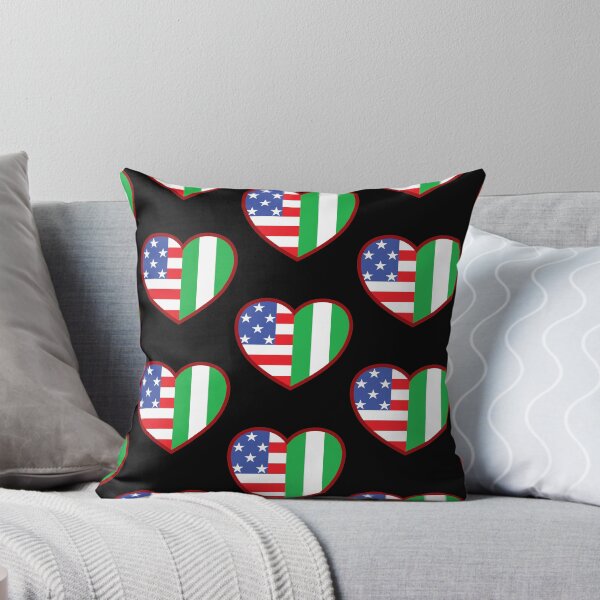 Item preview, USA and Nigerian flag heart - Proud Nigeria roots designed and sold by pablomendoza.