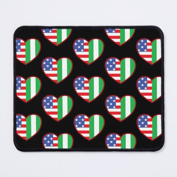 Item preview, USA and Nigerian flag heart - Proud Nigeria roots designed and sold by pablomendoza.