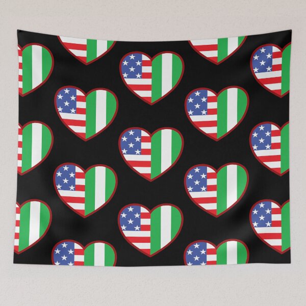 Item preview, USA and Nigerian flag heart - Proud Nigeria roots designed and sold by pablomendoza.