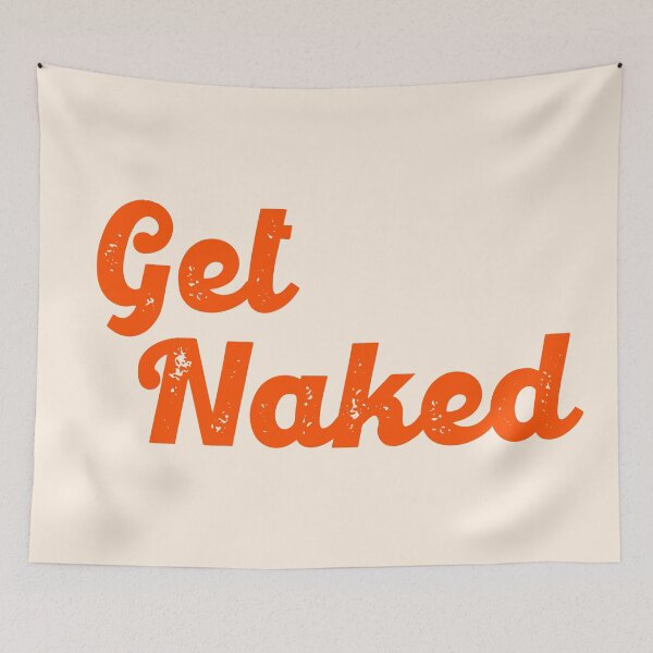 Item preview, Get Naked, Orange, Bathroom Decor,  designed and sold by corbrand.