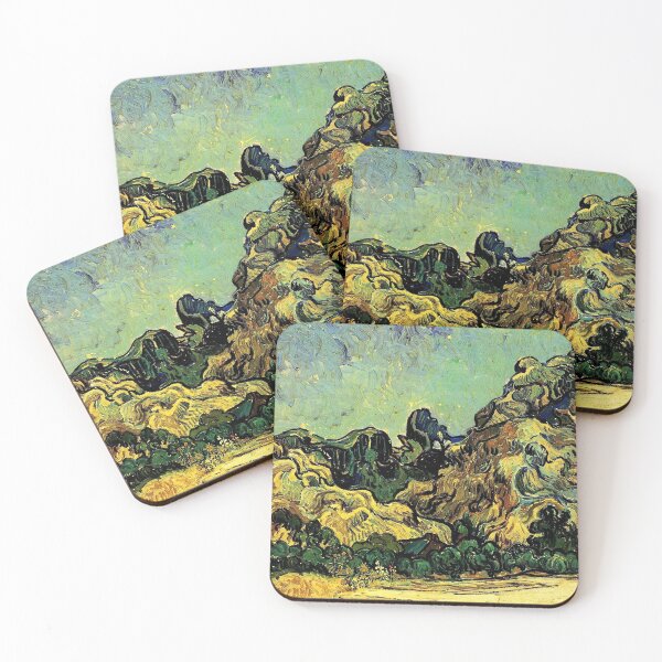 Item preview, Vincent van Gogh Mountains at Saint-Rémy Reproduction Digitally Enhanced  designed and sold by SapphicGrapphic .