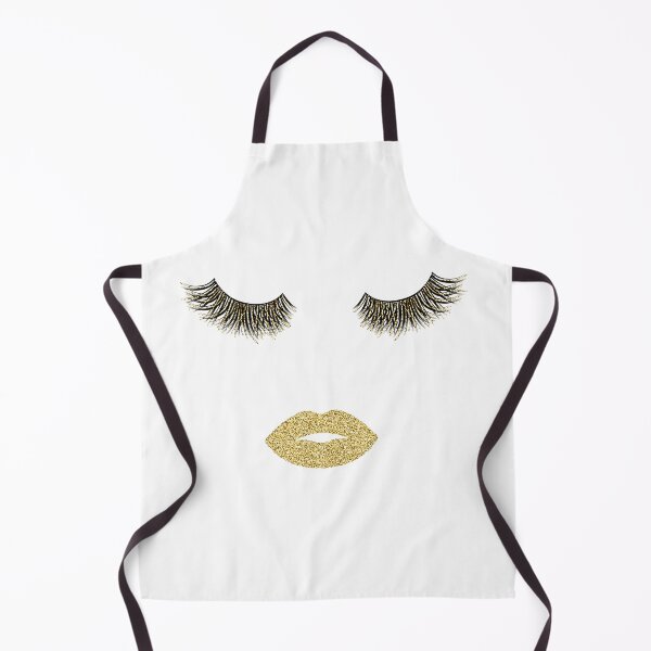 Item preview,  Lashes and lips with gold glitter designed and sold by sashica.