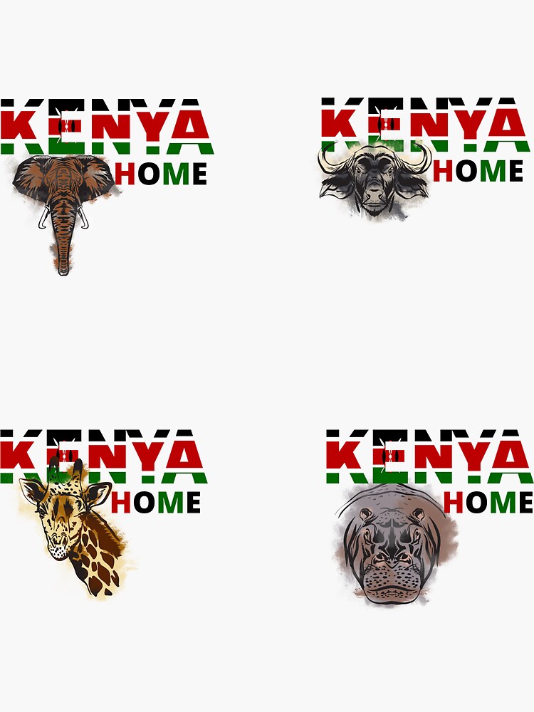 "KENYA IS HOME STICKER PACK" Sticker for Sale by afrochic Redbubble