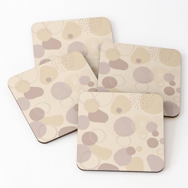Item preview, sunny days warm beige tones abstract circular design designed and sold by -Lily-Anne-.