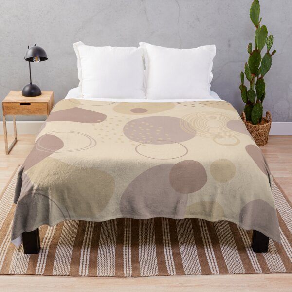 Item preview, sunny days warm beige tones abstract circular design designed and sold by -Lily-Anne-.