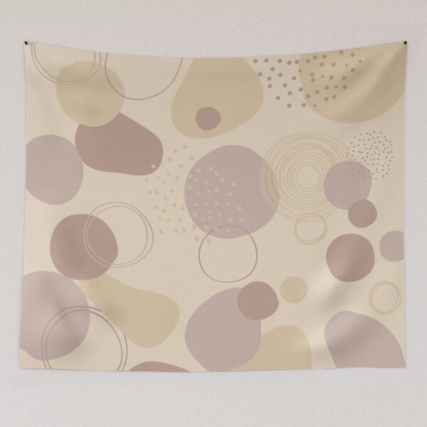 Item preview, sunny days warm beige tones abstract circular design designed and sold by -Lily-Anne-.