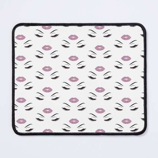 Item preview, Lashes and lips with burgundy glitter designed and sold by sashica.