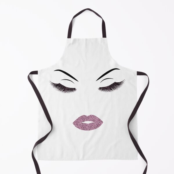 Item preview, Lashes and lips with burgundy glitter designed and sold by sashica.