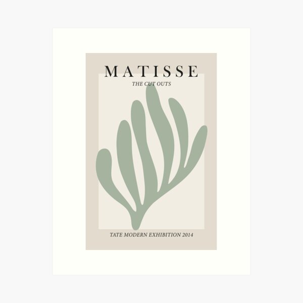 Matisse Cut Outs Exhibition Poster Papier Decoupes Sage Green Art Print