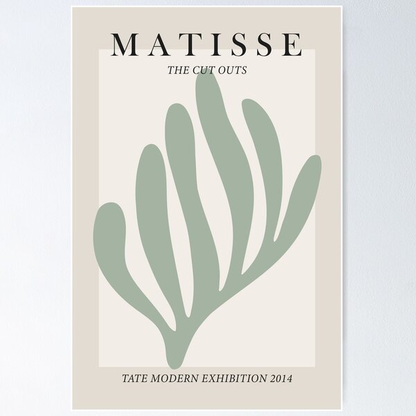 Item preview, Matisse Cut Outs Exhibition Poster Papier Decoupes Sage Green designed and sold by enricadenicola.