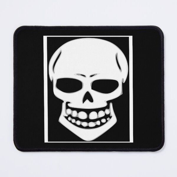 Item preview, Sinister Smiling Skull Framed White Dias de Los Muertos Day of the Dead designed and sold by MOP-tees.