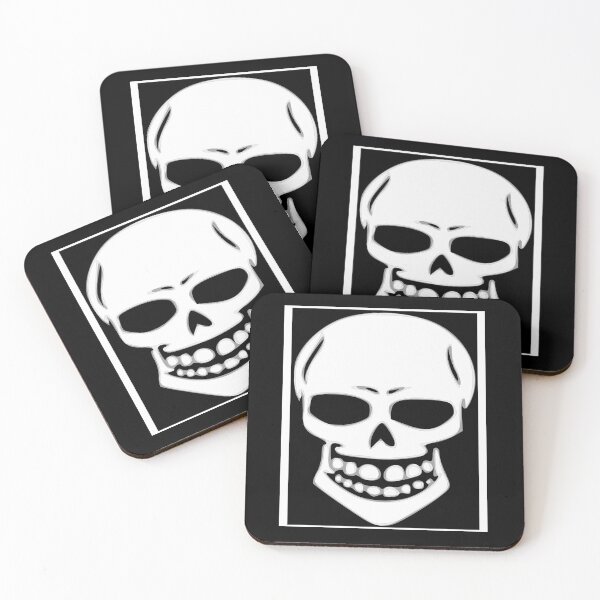 Item preview, Sinister Smiling Skull Framed White Dias de Los Muertos Day of the Dead designed and sold by MOP-tees.