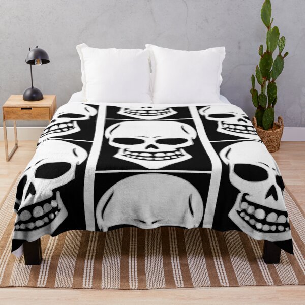 Item preview, Sinister Smiling Skull Framed White Dias de Los Muertos Day of the Dead designed and sold by MOP-tees.