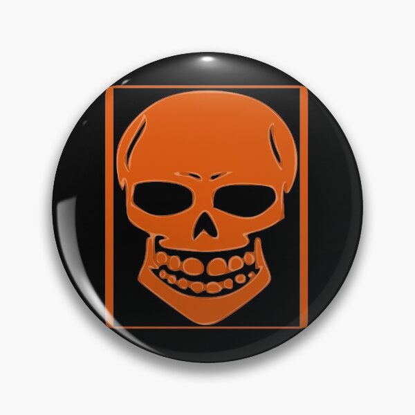 Item preview, Sinister Smiling Skull Framed Orange designed and sold by MOP-tees.