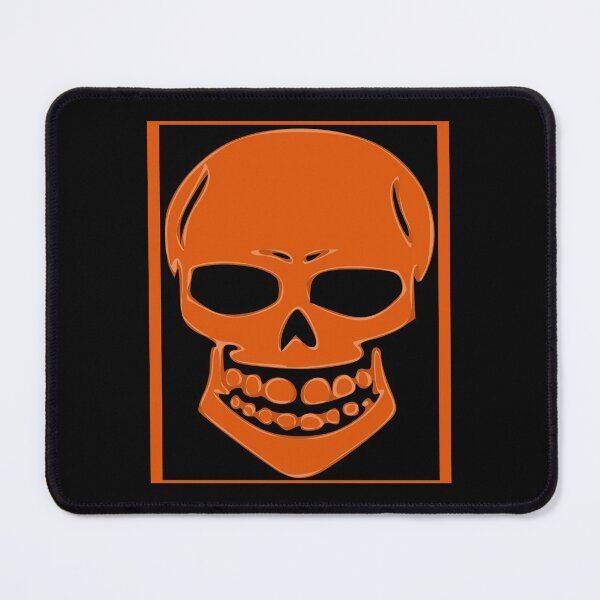 Item preview, Sinister Smiling Skull Framed Orange designed and sold by MOP-tees.