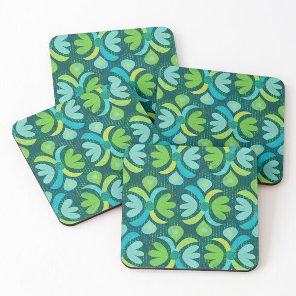 Item preview, Strange Paisley in Blues & Greens on Dark Textured Teal (pattern) designed and sold by PaisleyMcNoodle.