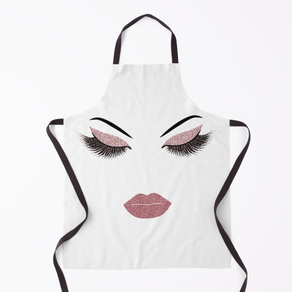 Item preview,  Lashes and lips with rose gold glitter effect designed and sold by sashica.