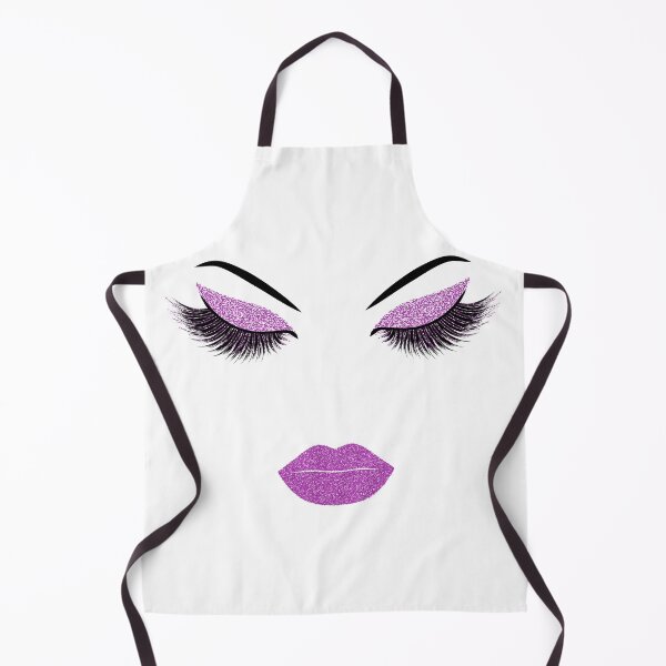 Item preview, Lashes and lips with purple glitter effect designed and sold by sashica.