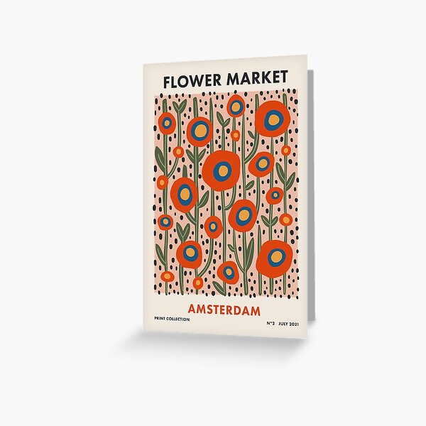 Item preview, Flower Market Amsterdam 2, Colorful Retro Floral Print designed and sold by enricadenicola.