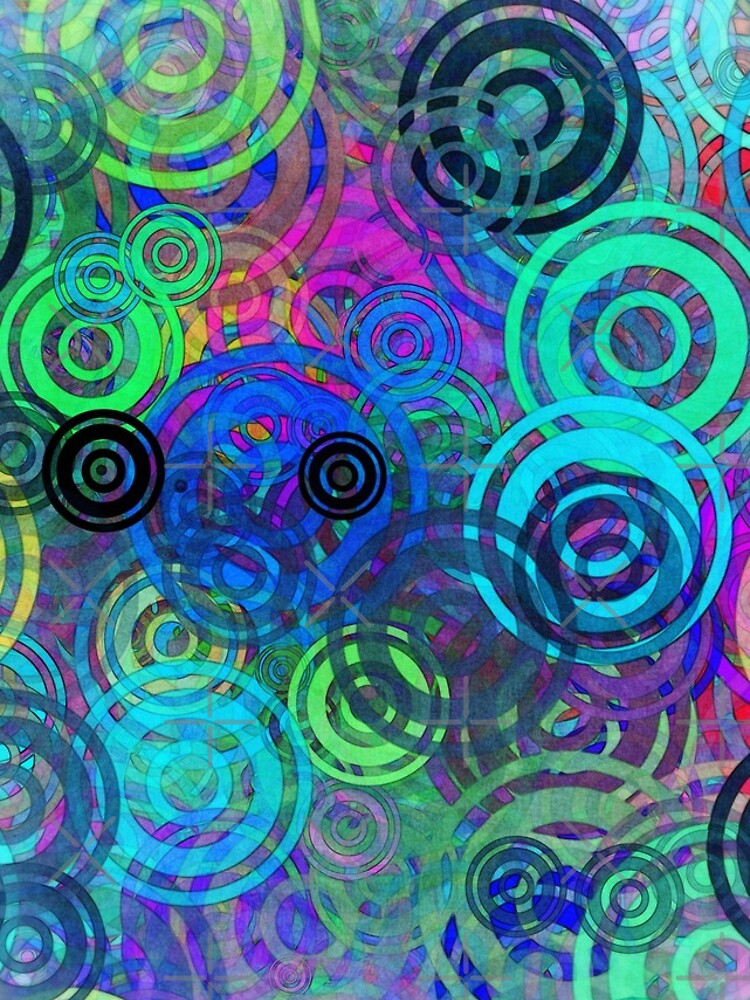 Thumbnail 4 of 4, iPhone Case, Abstract Colorful Rings designed and sold by perkinsdesigns.