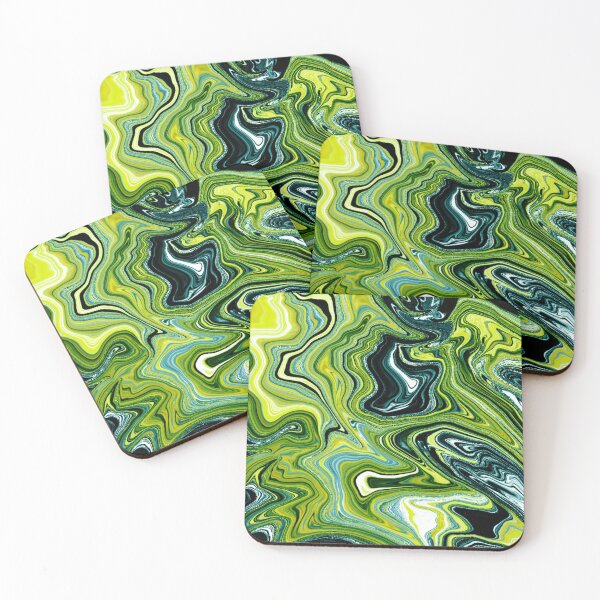 Item preview, Abstract painting in blue and green designed and sold by JohnyDas.