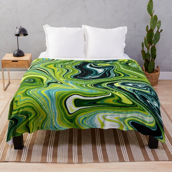 Item preview, Abstract painting in blue and green designed and sold by JohnyDas.