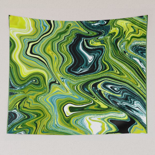 Item preview, Abstract painting in blue and green designed and sold by JohnyDas.