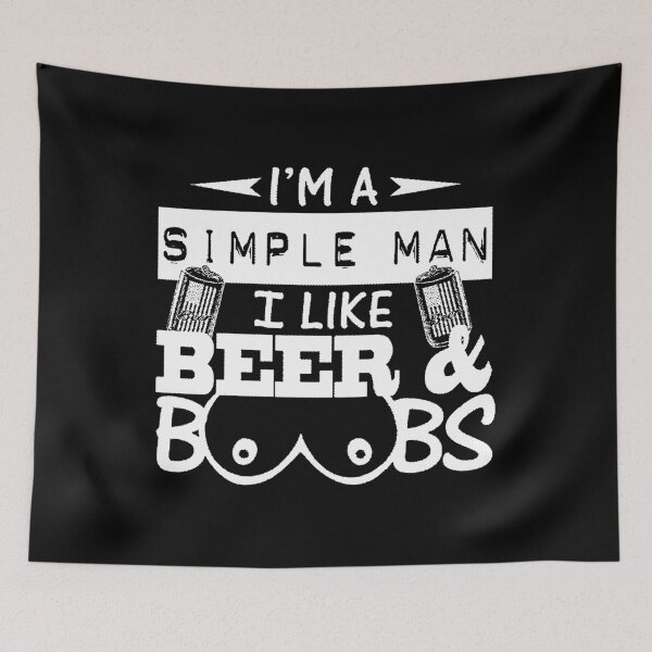Item preview, I_m a Simple Man All I Need is Beer and Boobs Men_s Tee big boob mom designed and sold by AdamWright18.